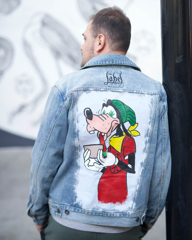 Goofy Hand-Painted Denim Jacket