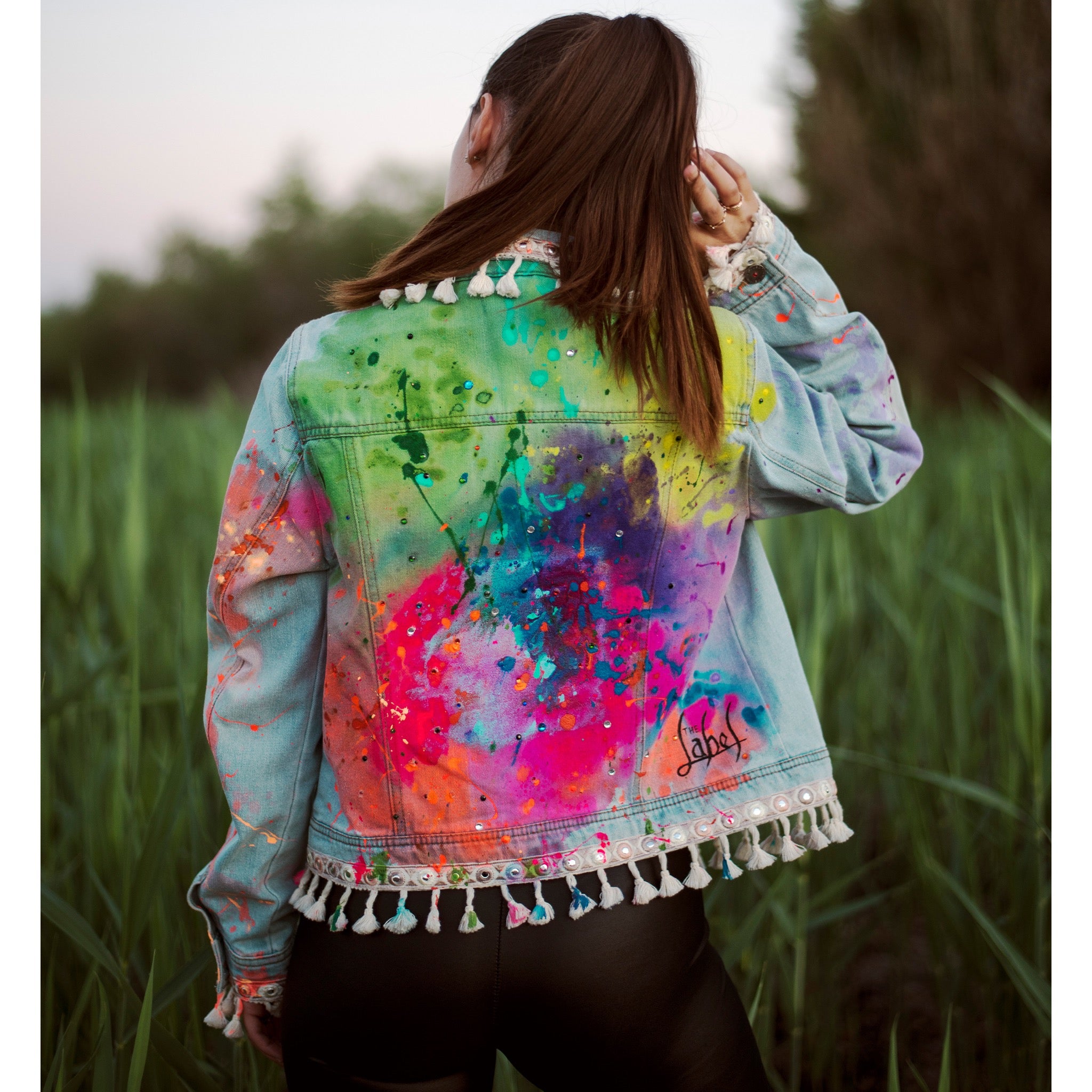 Neon Explosion - Hand-Painted Denim Jacket | The Label Official