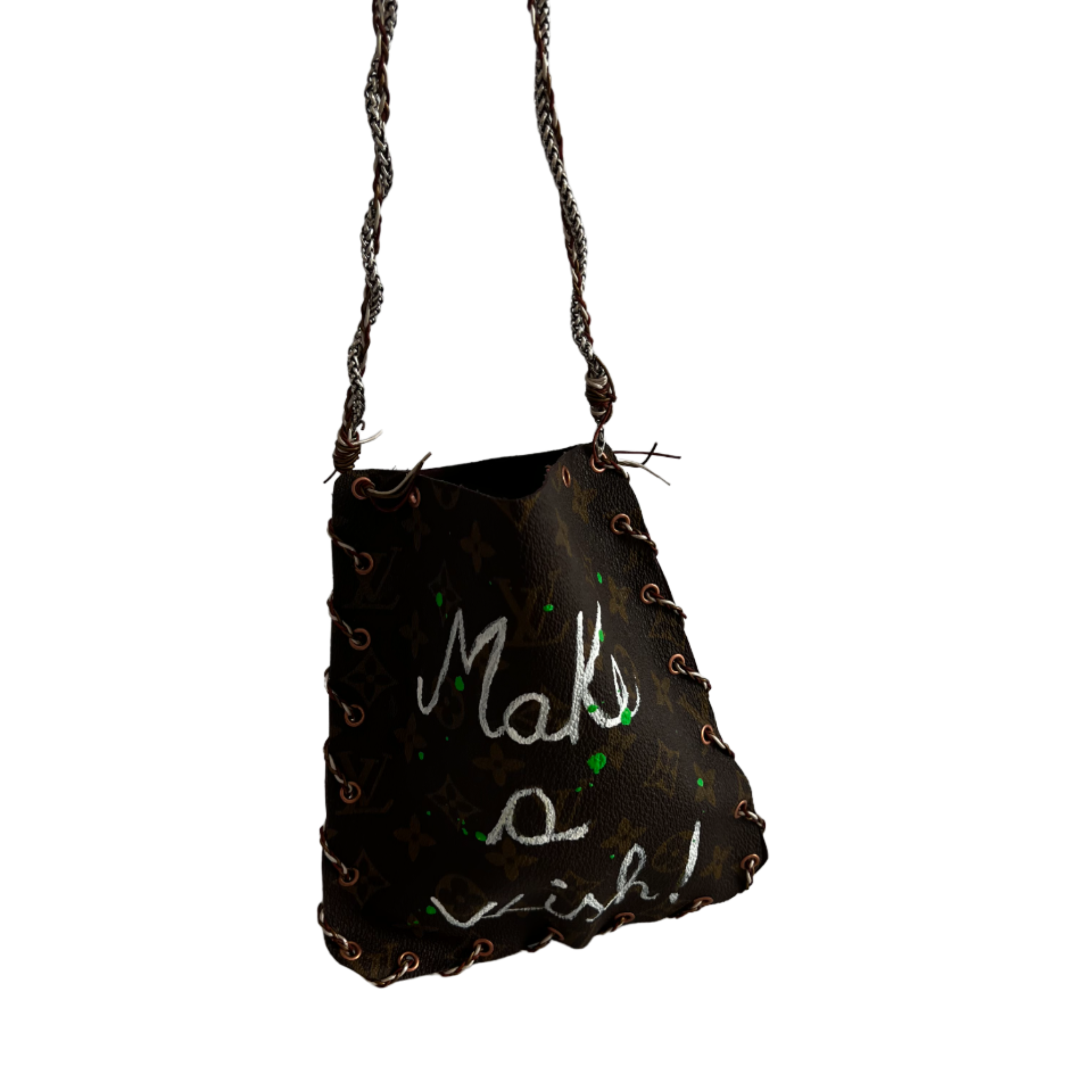Make A Wish - Hand-Painted Remodeled LV Bag – The Label Official