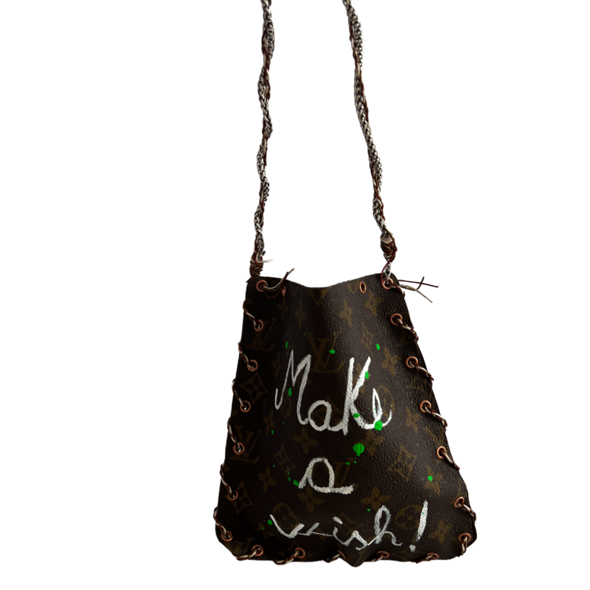 Make A Wish - Hand-Painted Remodeled LV Bag