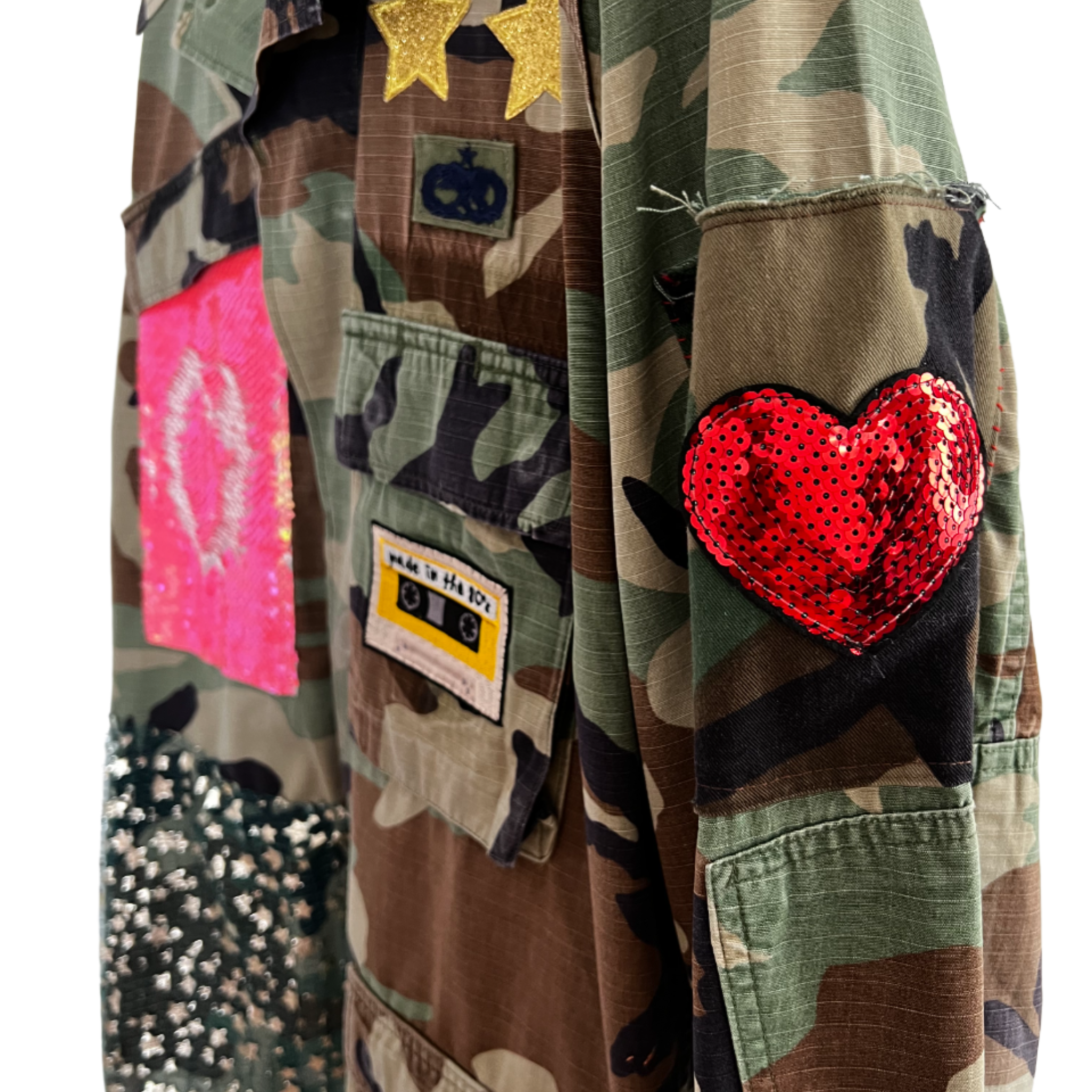 Smurfillionaire Forbes Hand Painted Camo Jacket