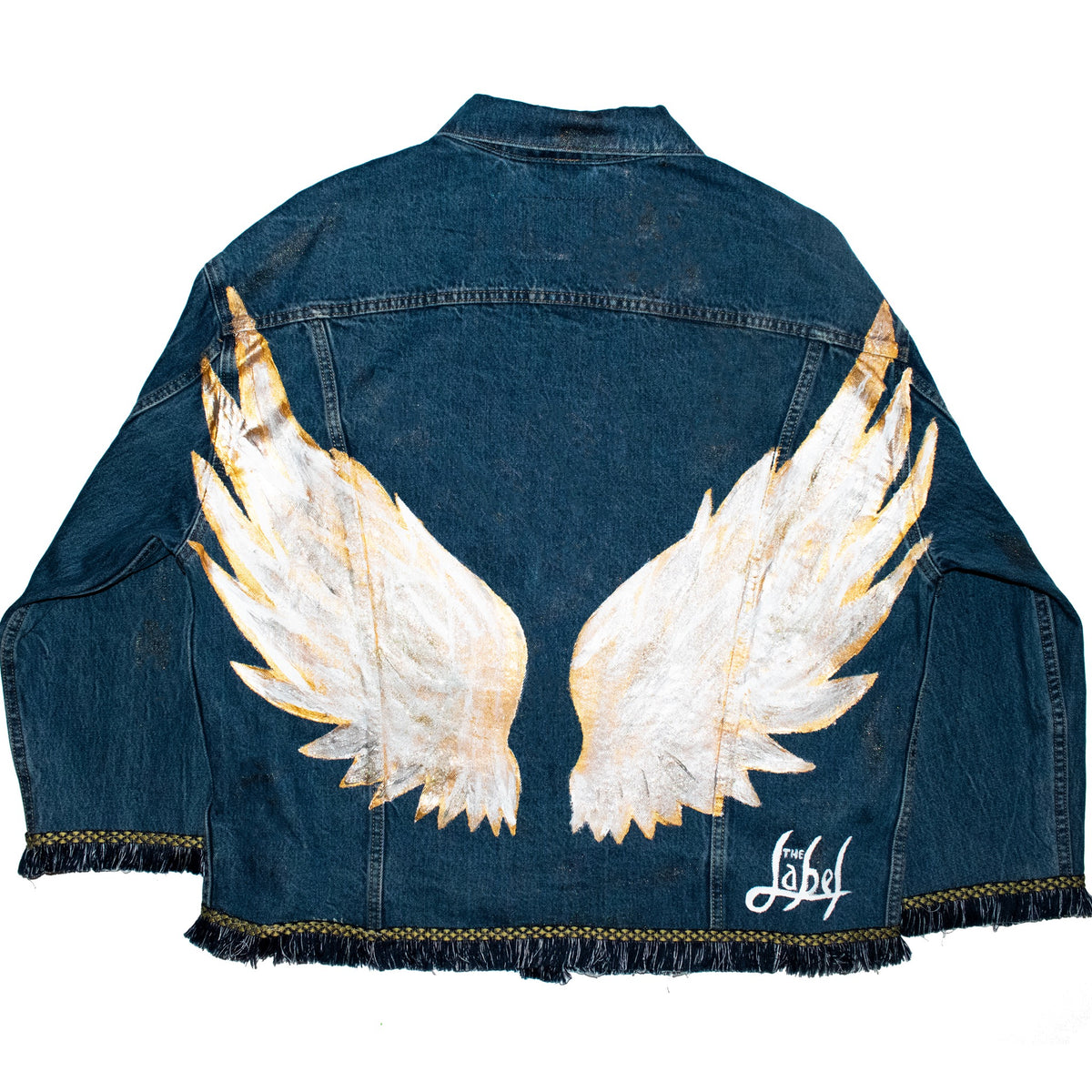 Angel Wings - Hand-Painted Oversized Denim Jacket – The Label Official